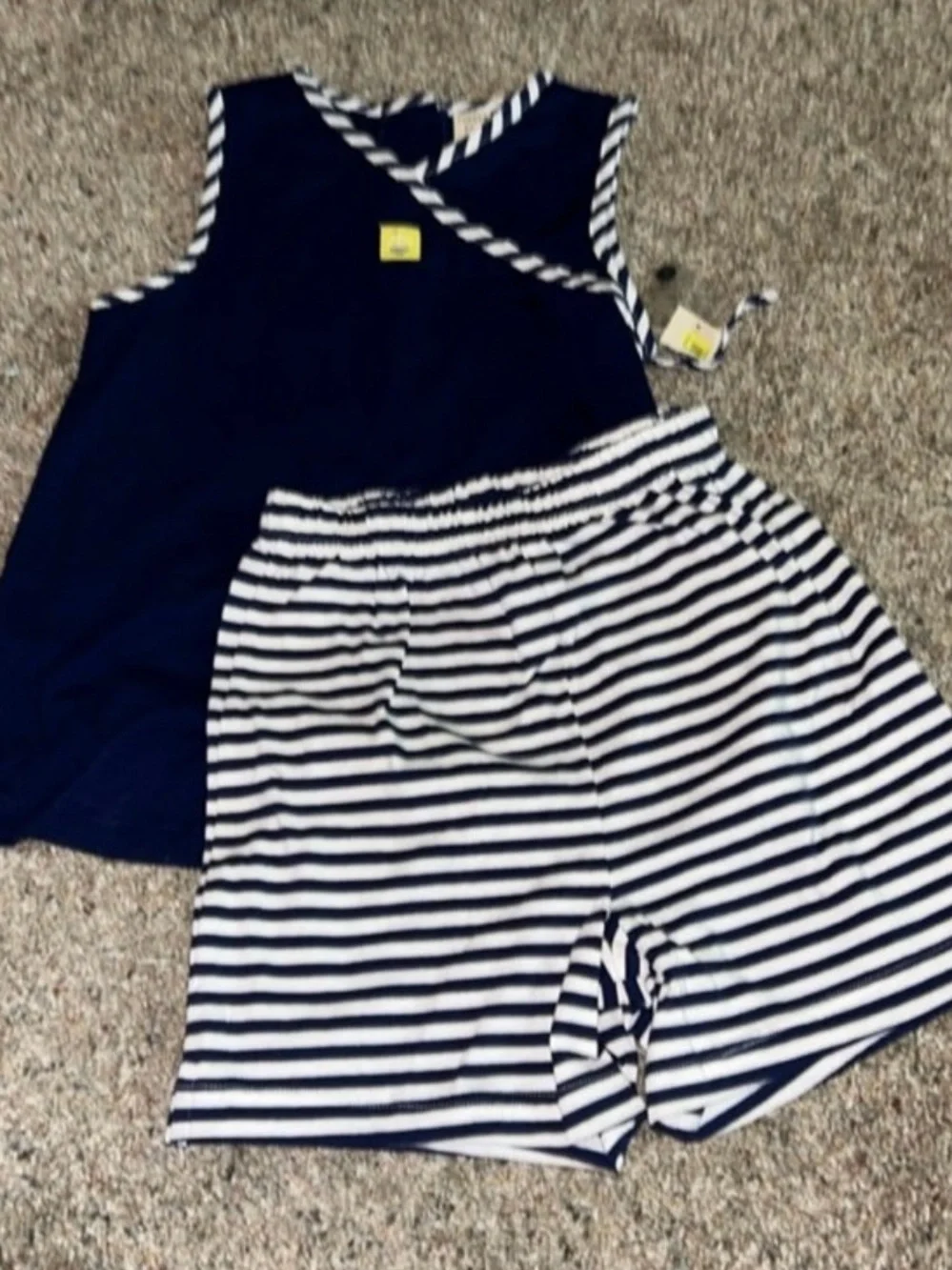 💐10 for $50 nWT Kids Navy Blue & White Striped One-Piece Set